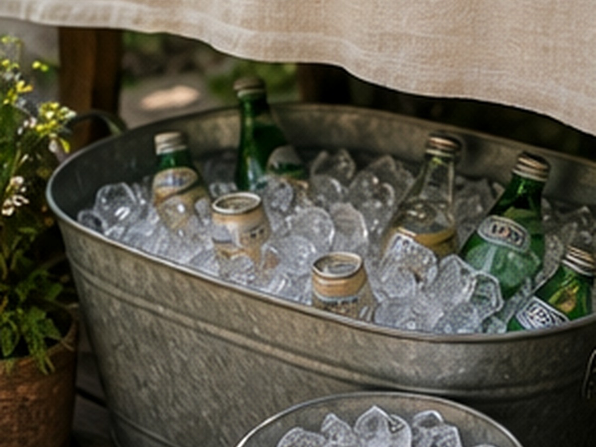Illustrative backyard drink station; not a photo of the linked item