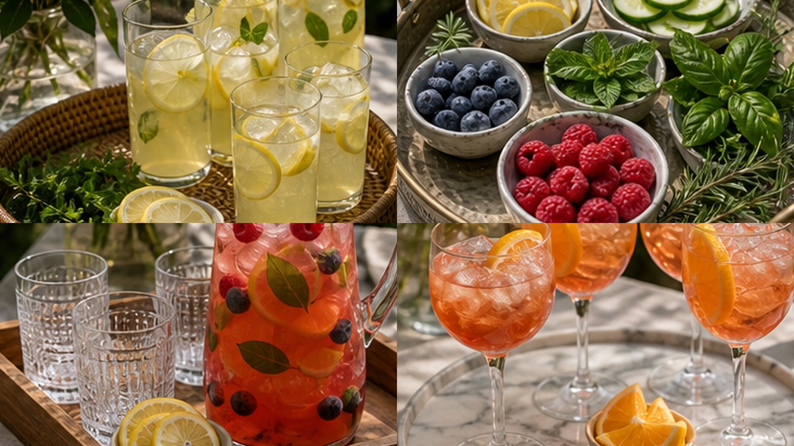 Serving Trays That Make a Folding Table Look Like a Finished Drink Station