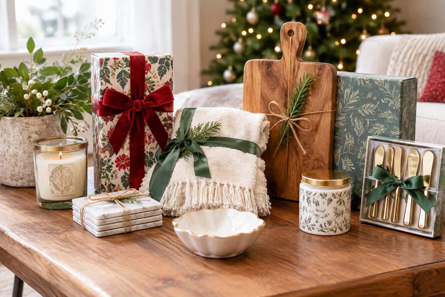 Illustrative gift and drink styling; not a photo of the linked item