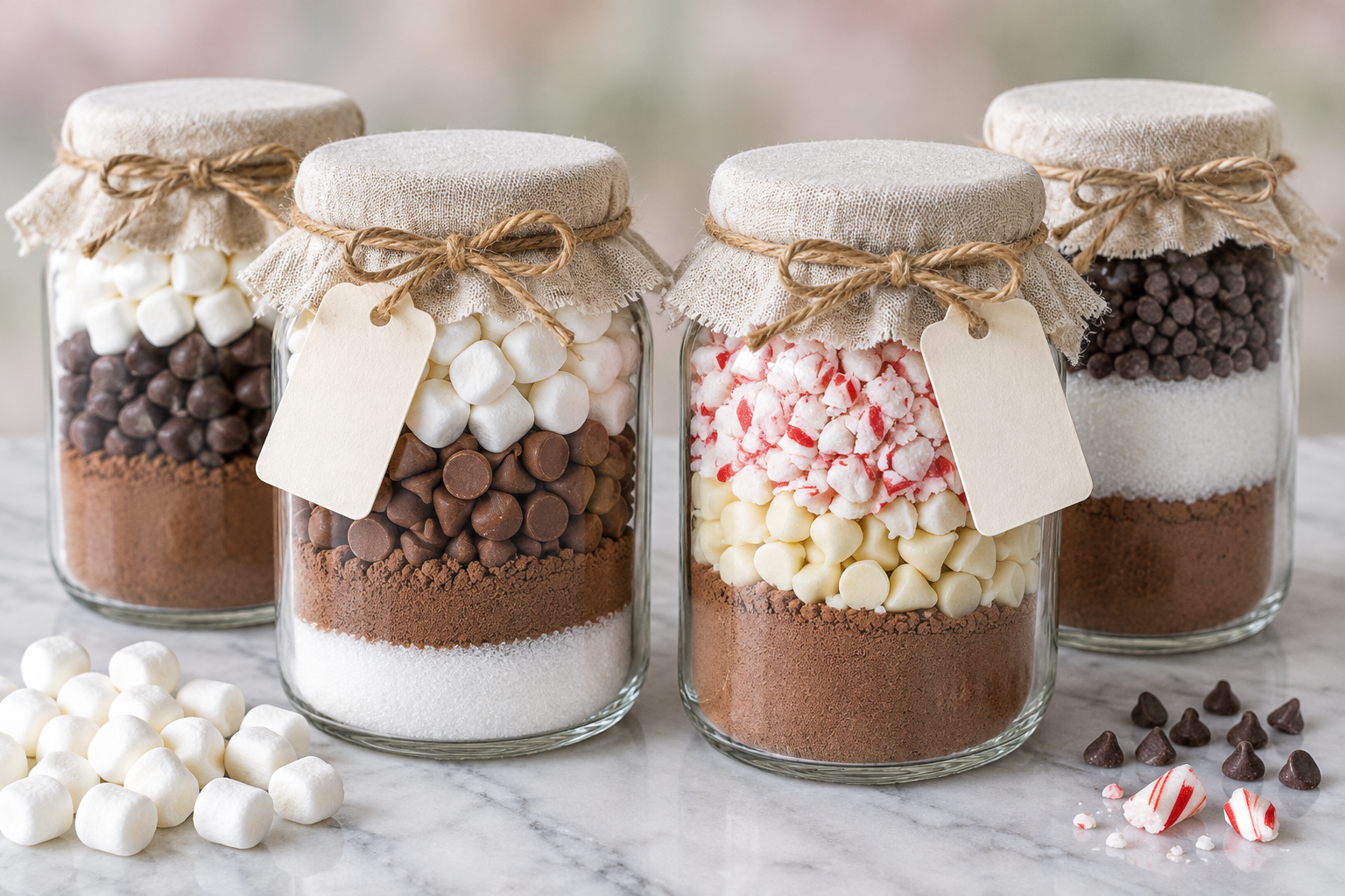 4 Hot Cocoa Mix Gift Jars to Make