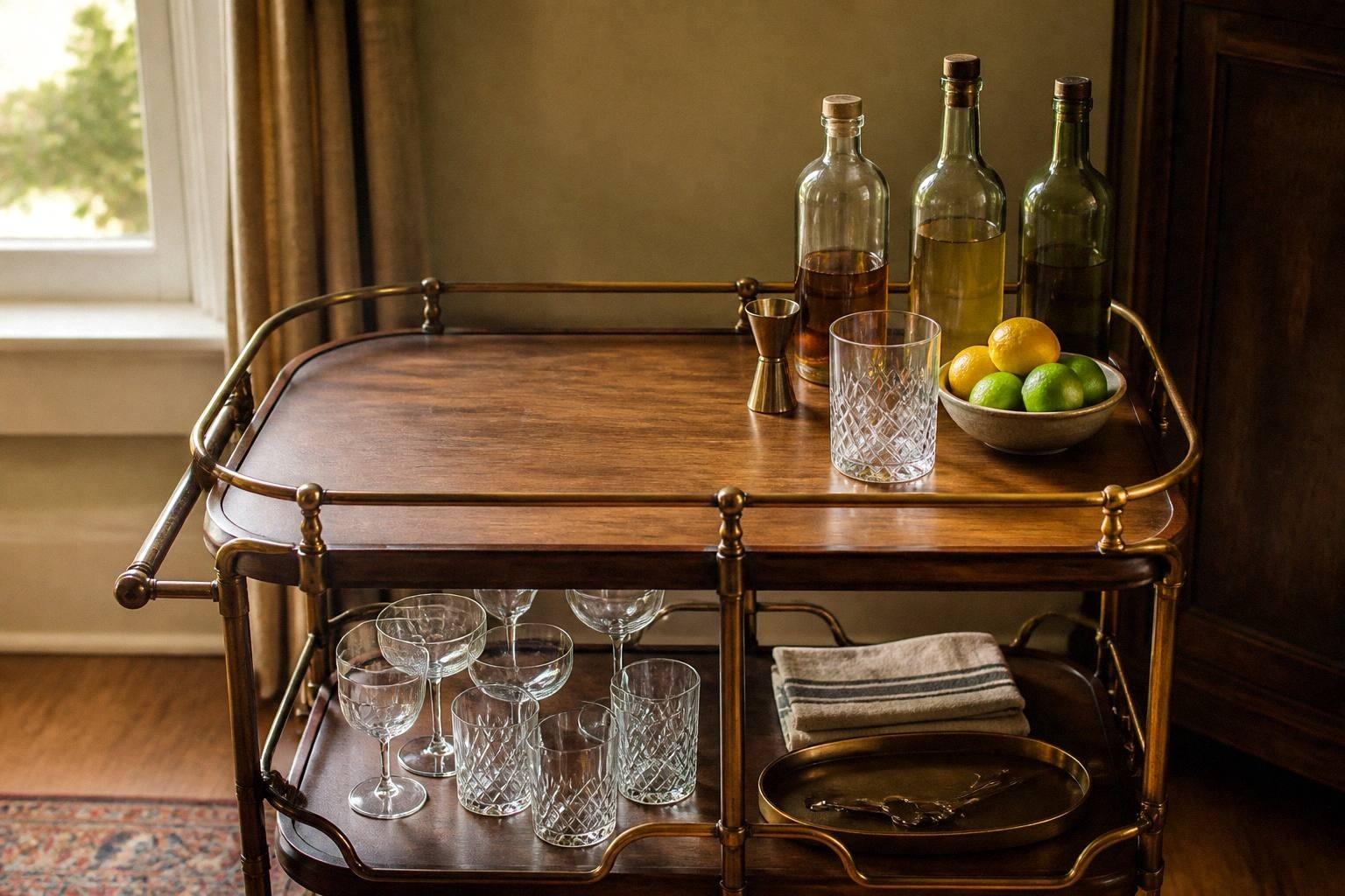 Before-and-After Bar Cart Reset