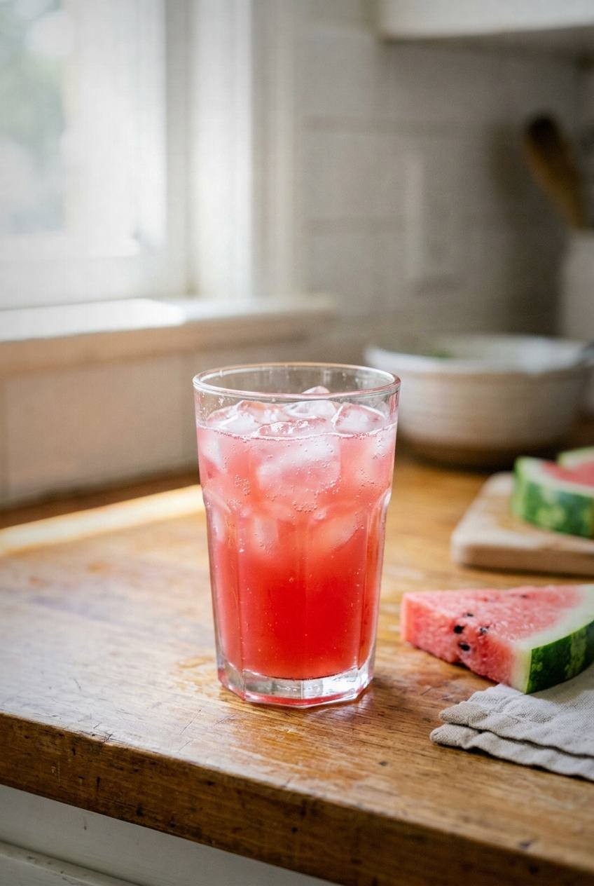 Watermelon Mint Cooler. Existing illustration; not evidence of kitchen testing.