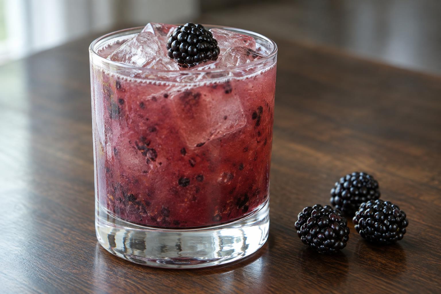 Blackberry Spiced Rum Cocktail for Halloween