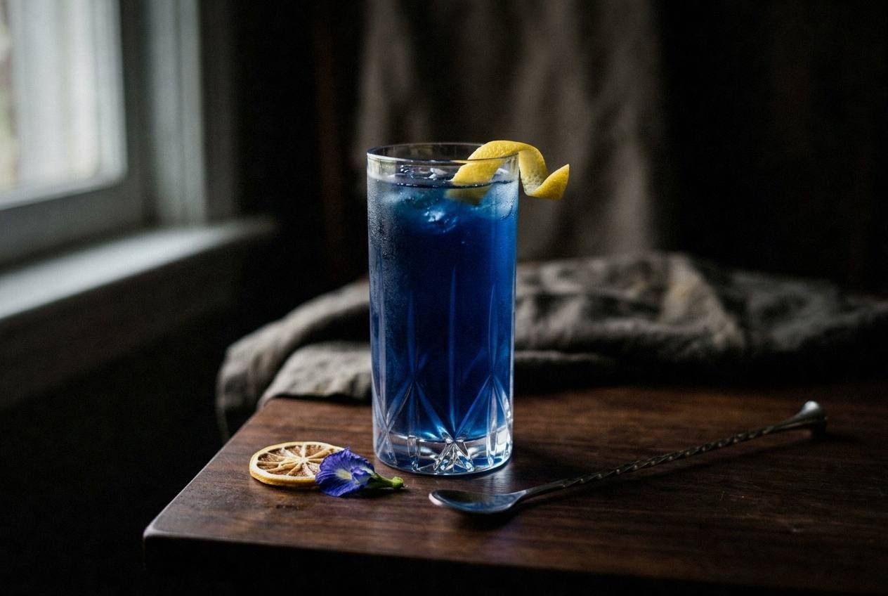 Three culinary tea mocktails, served with citrus.