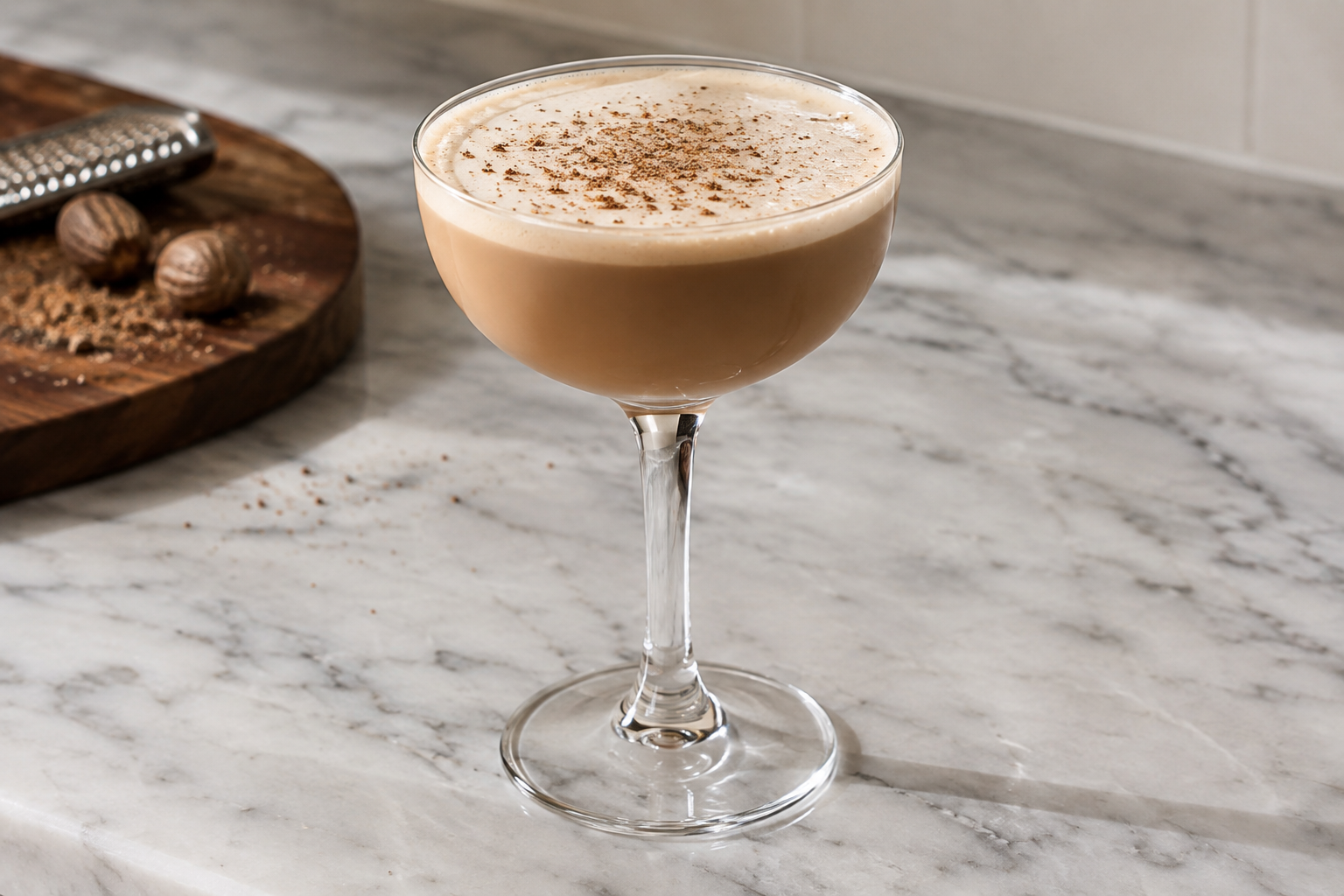 Brandy Alexander Recipe with Fresh Nutmeg
