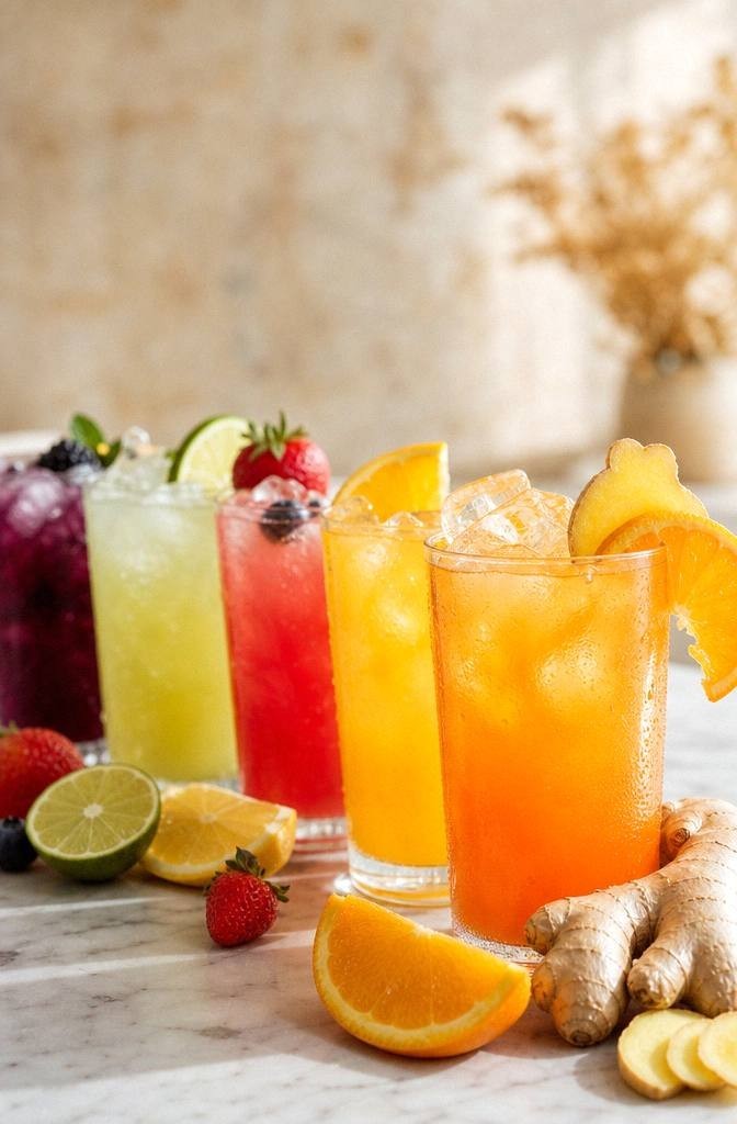 Orange Ginger Spritzer in a glass