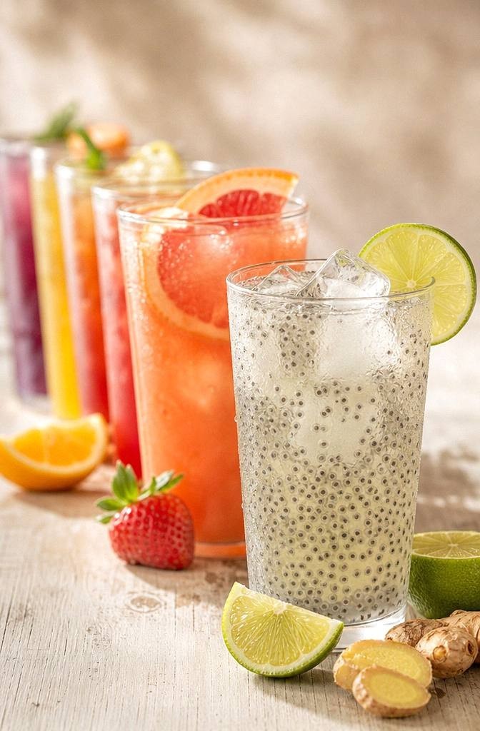 Chia Fresca in a glass