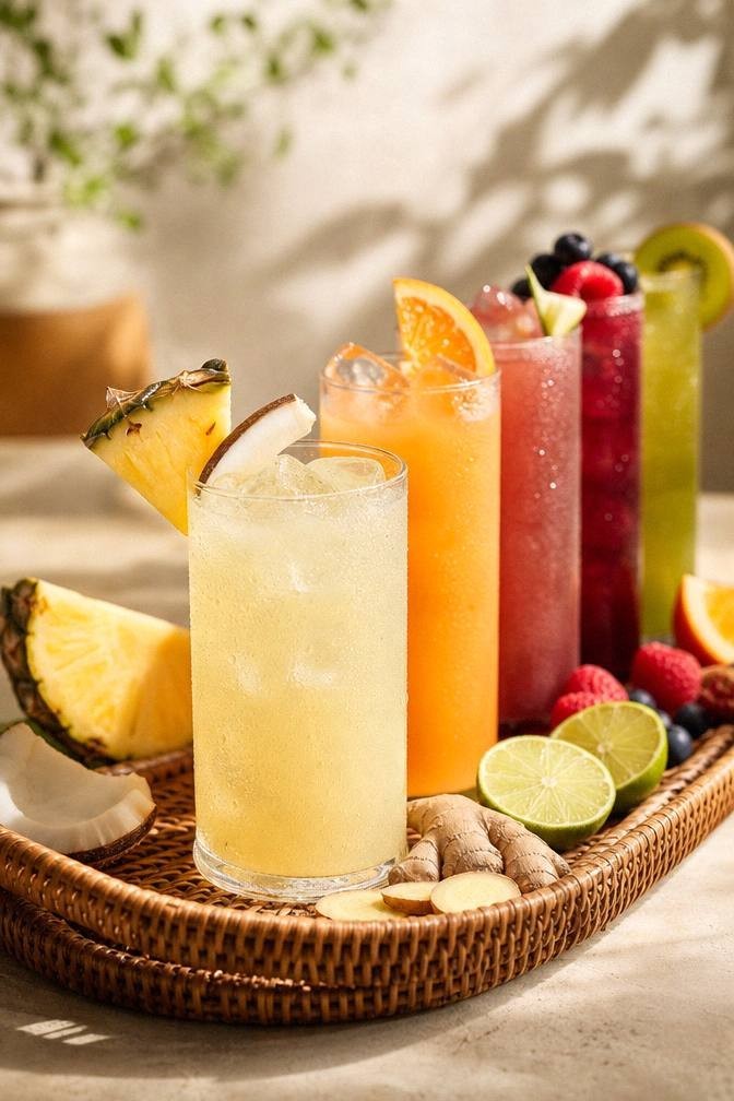 Pineapple Coconut Refresher in a glass