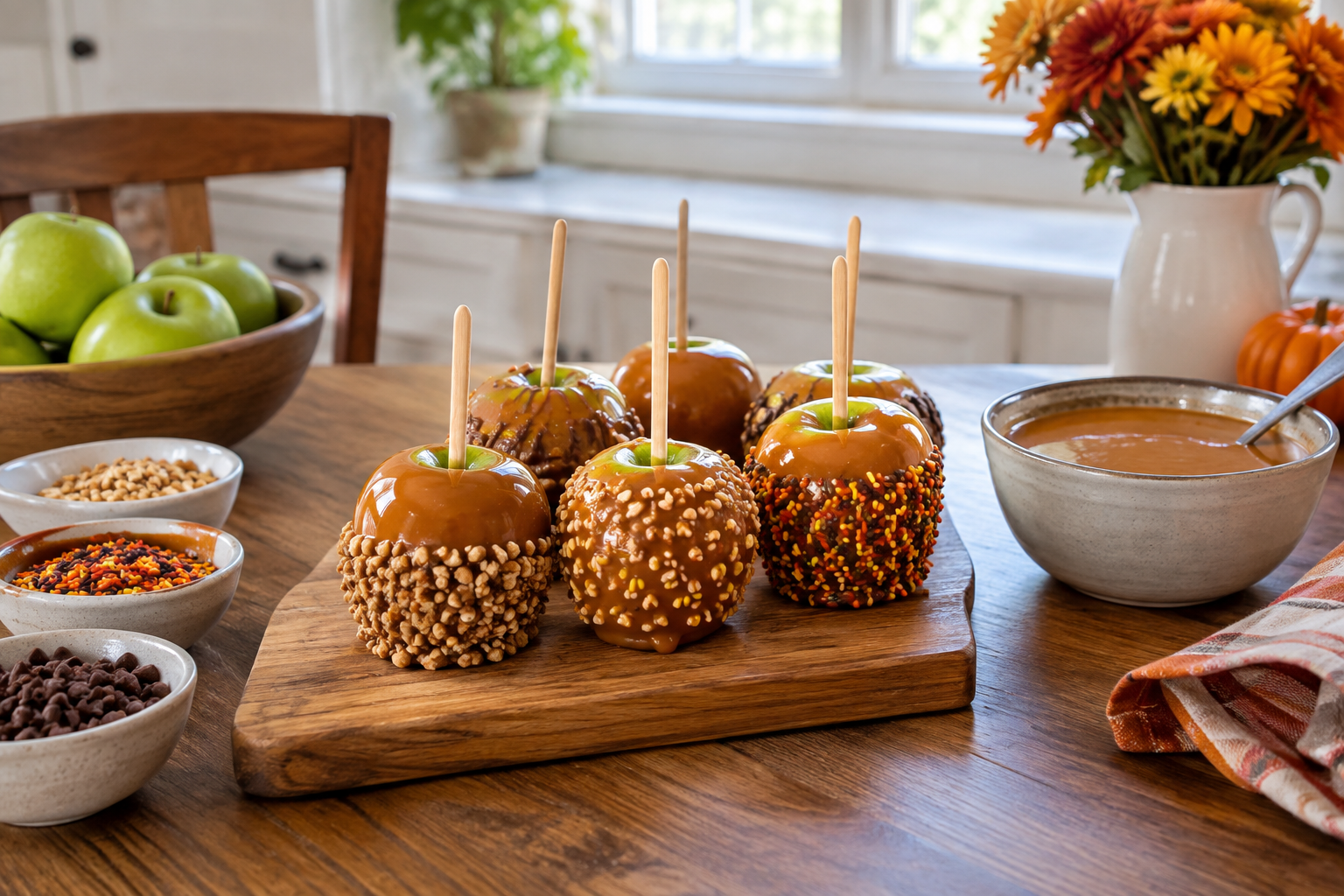 Caramel Apple Bar Ideas for Fall Parties