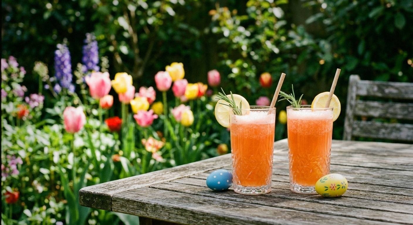 Easter Mocktail Recipes for Adults serving illustration