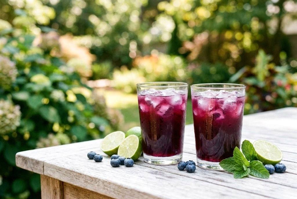 Easy Blueberry Limeade Mocktail Recipe