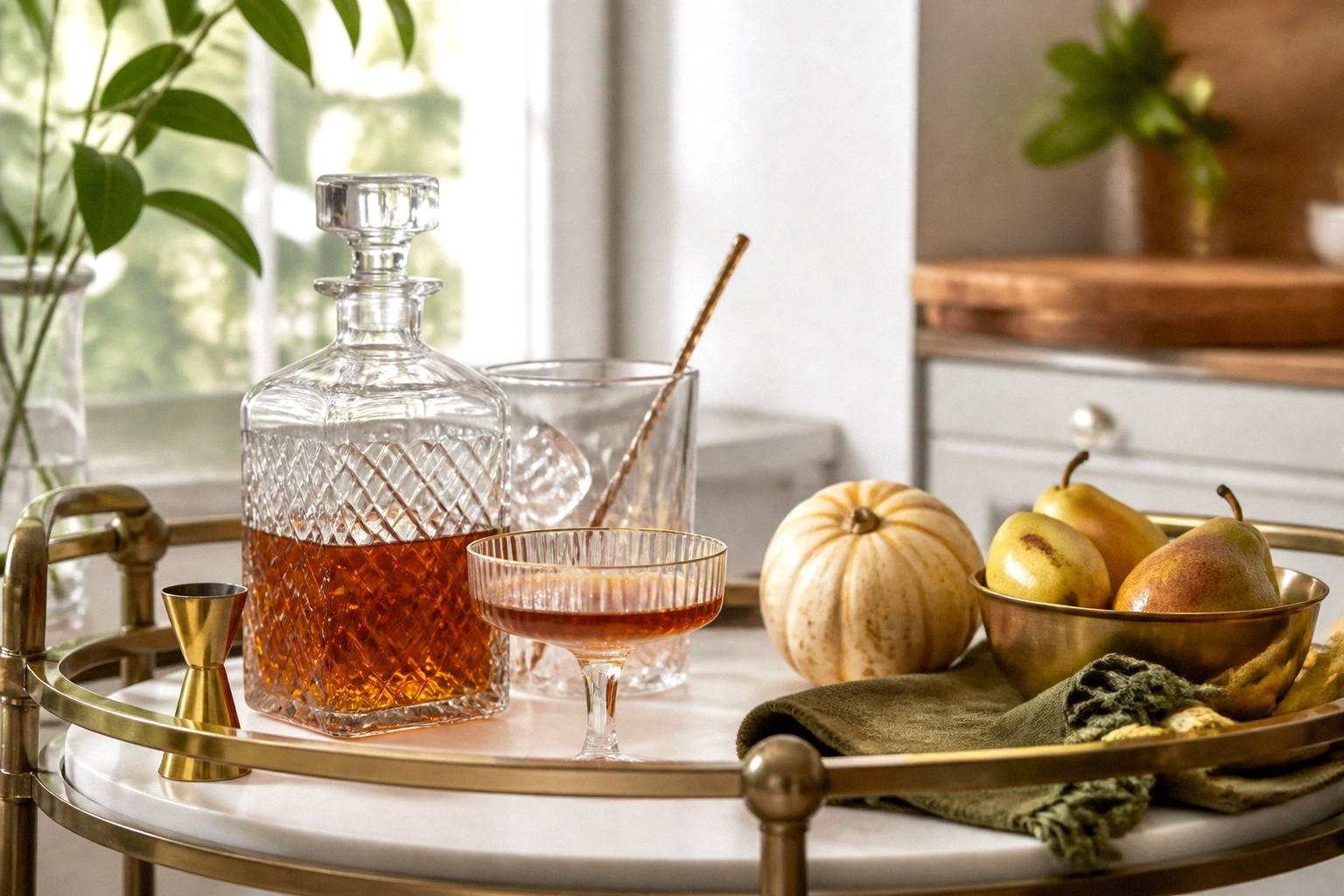 Fall Bar Cart Ideas That Feel Warm, Not Crowded