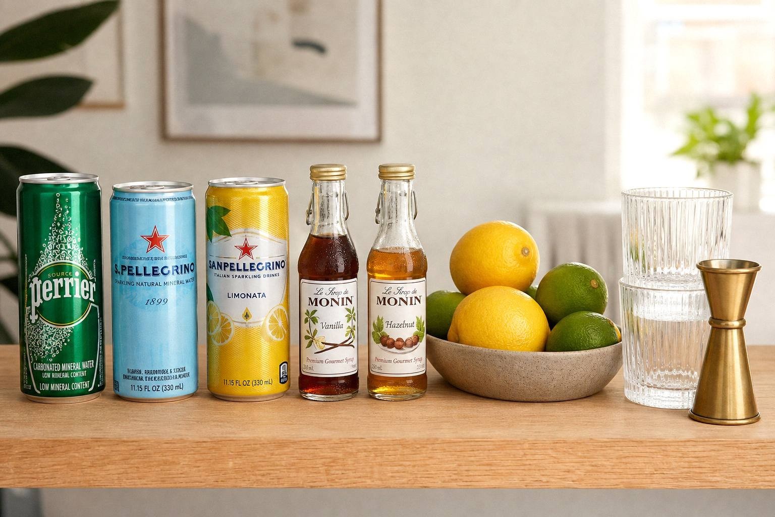 The First Apartment Mocktail Shelf That Fits on One Shelf