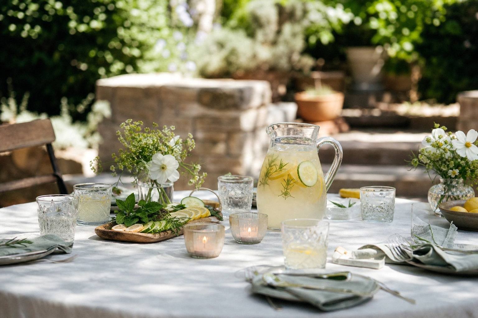 Garden Party Table Ideas Built Around Drinks Guests Notice