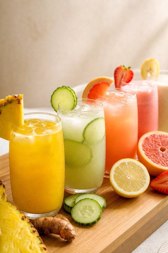 Pineapple Ginger Turmeric Tonic in a glass
