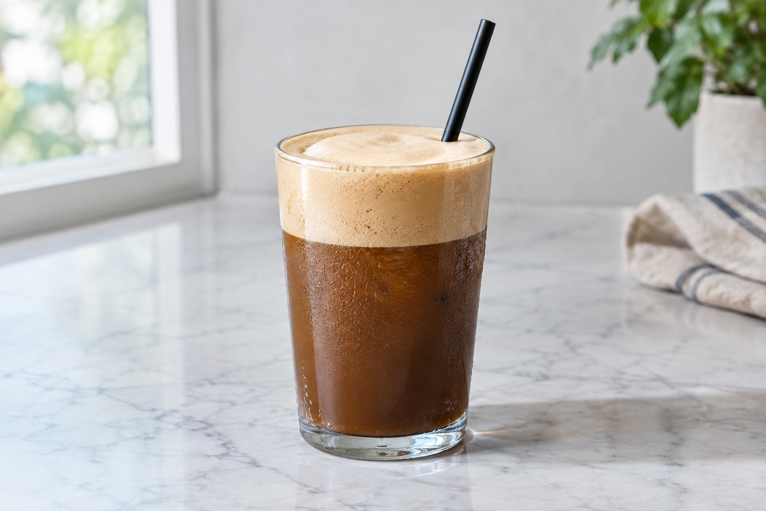 Greek Freddo Cappuccino Recipe serving illustration