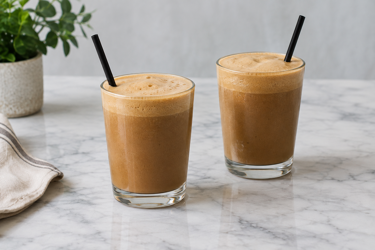 Greek Freddo Cappuccino Recipe serving illustration