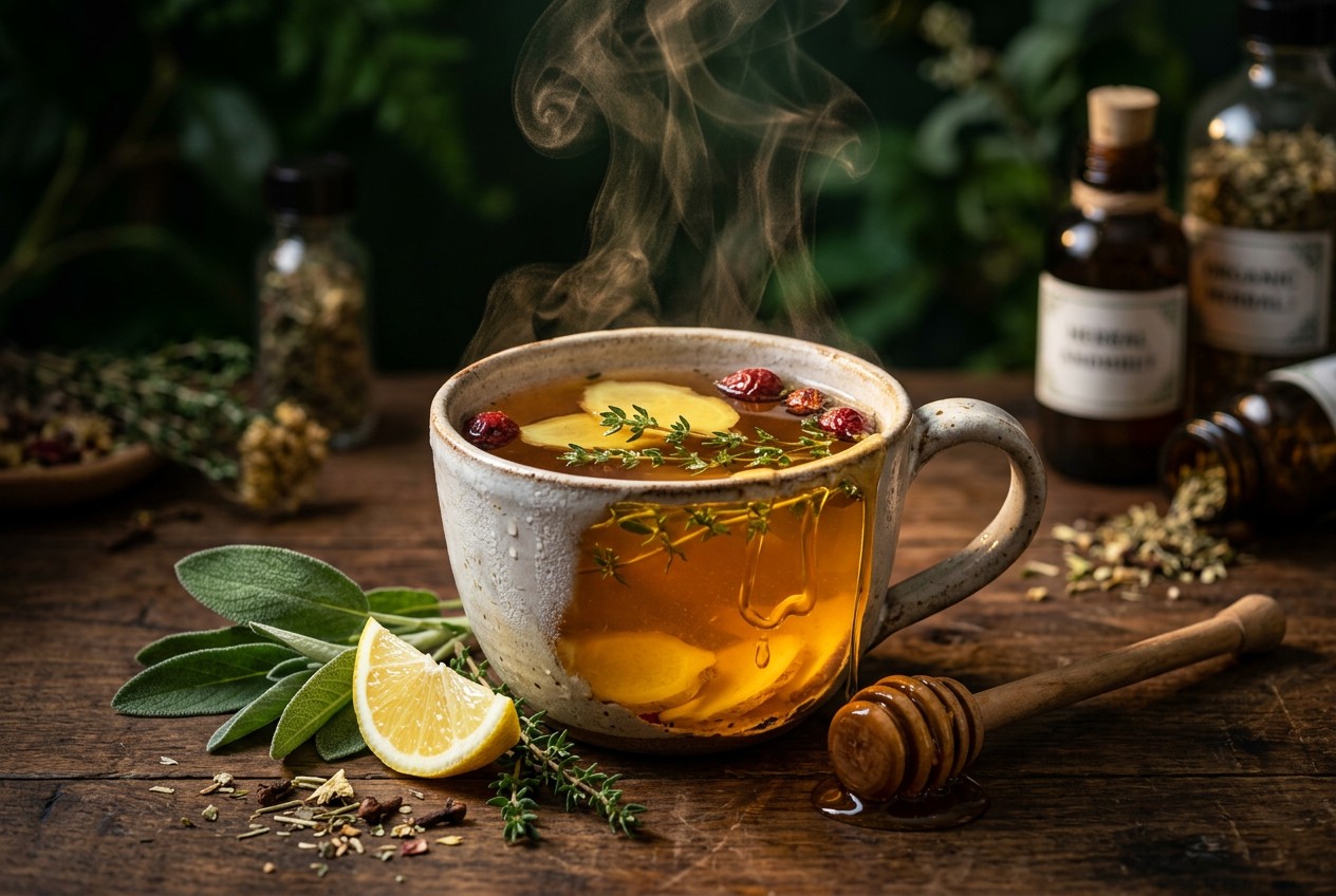 Herbal Tea Recipe for Sore Throat: Soothing Relief Blend