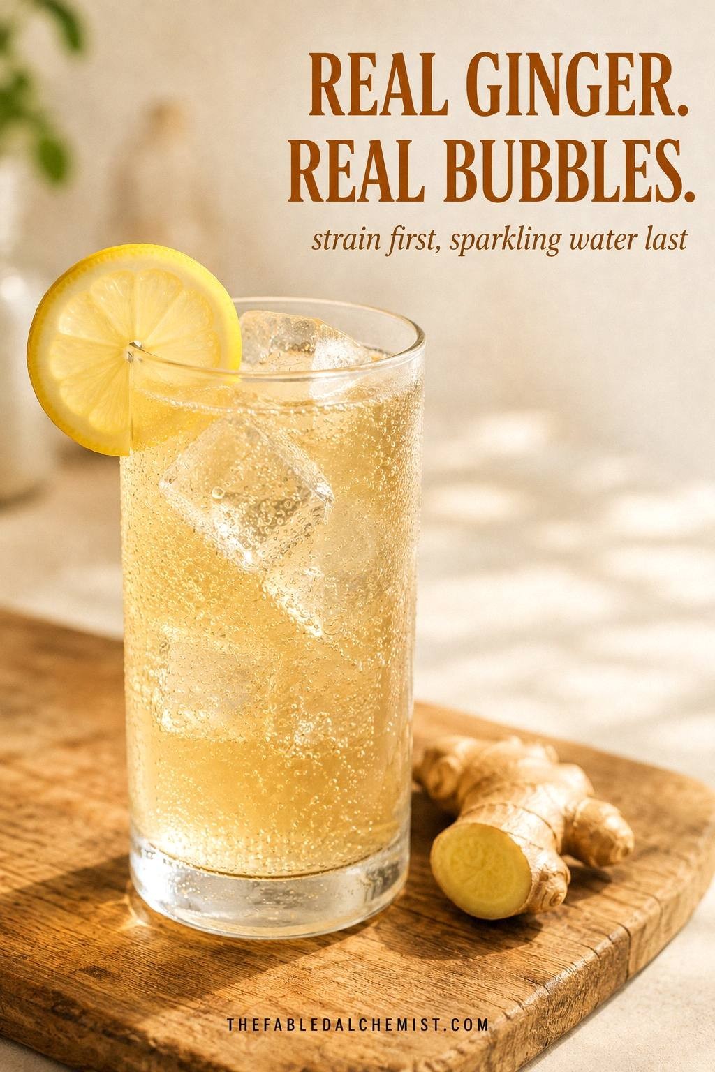 Homemade Ginger Ale With Fresh Ginger