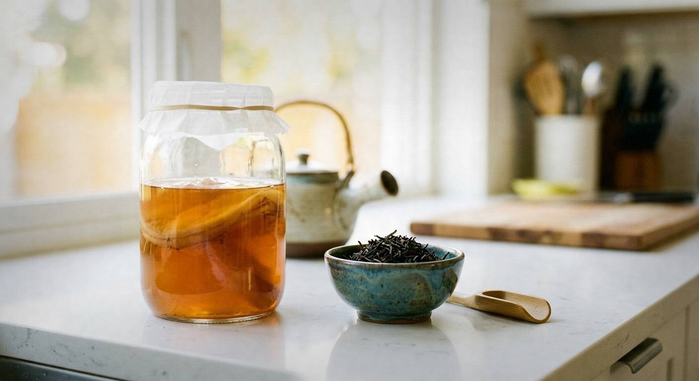 Homemade Kombucha Without a SCOBY