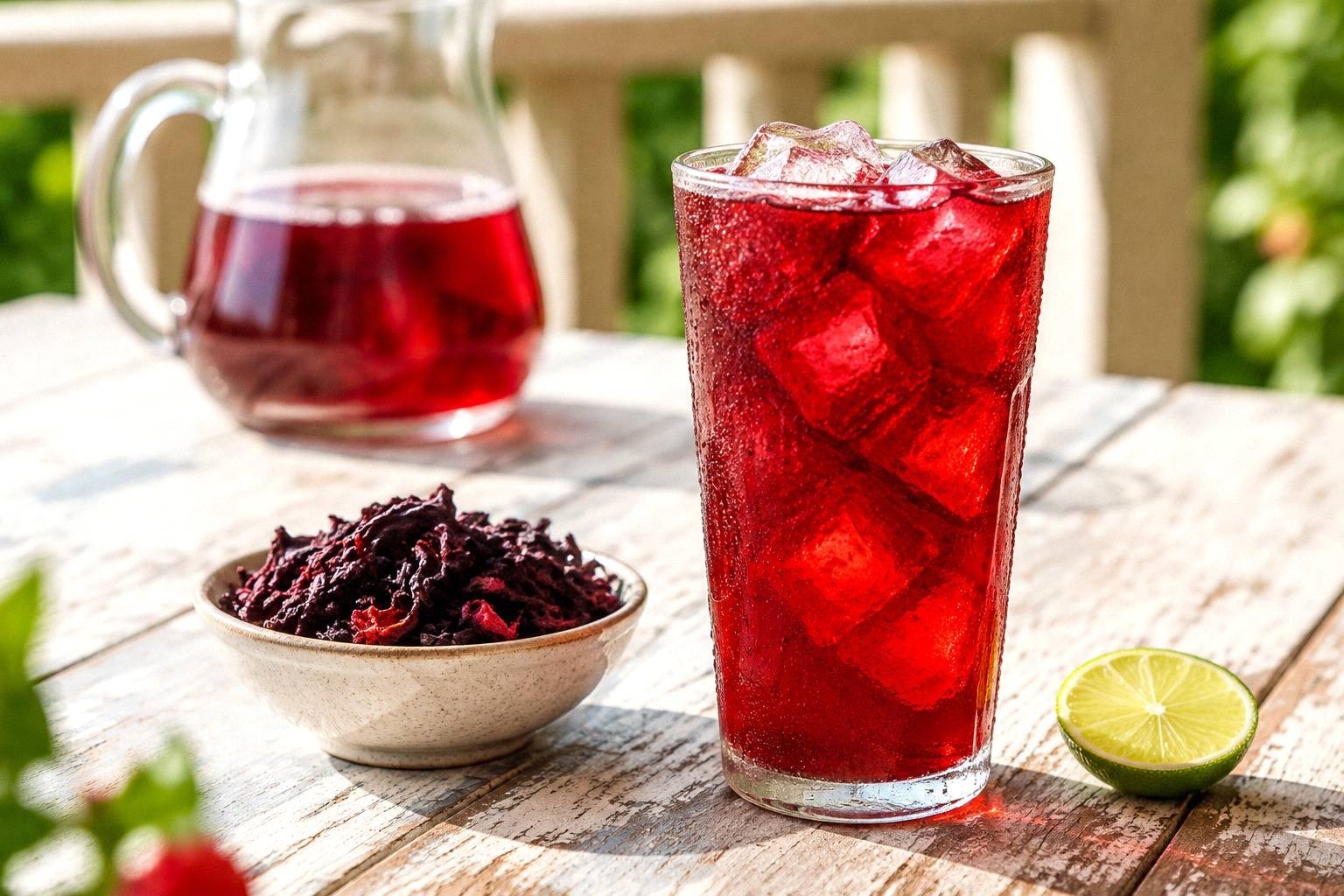 Iced Hibiscus Tea That Actually Tastes Good in the Heat