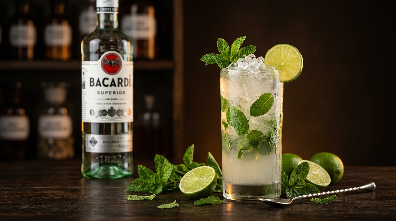 Mint Mojito with Rum and Lime for Cooling Summer Nights