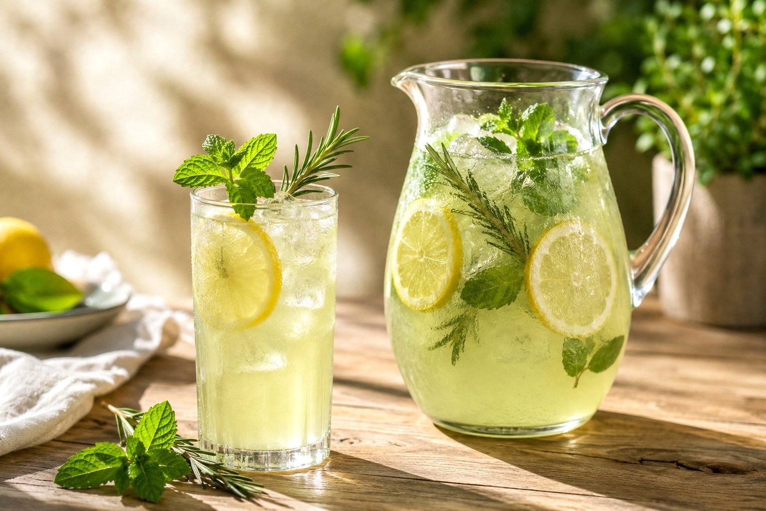 Mint Rosemary Lemonade with Vanilla