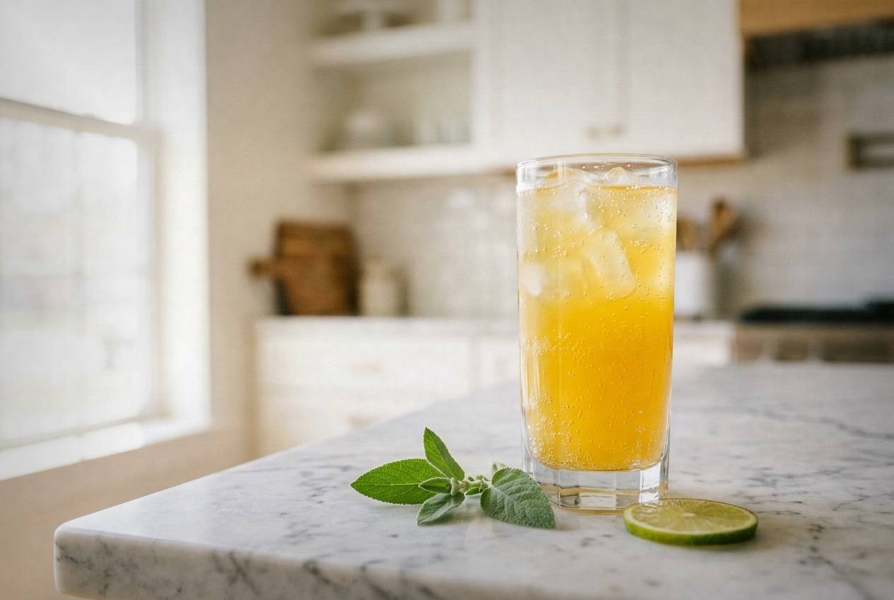 Pineapple Sage Spritz with Lime