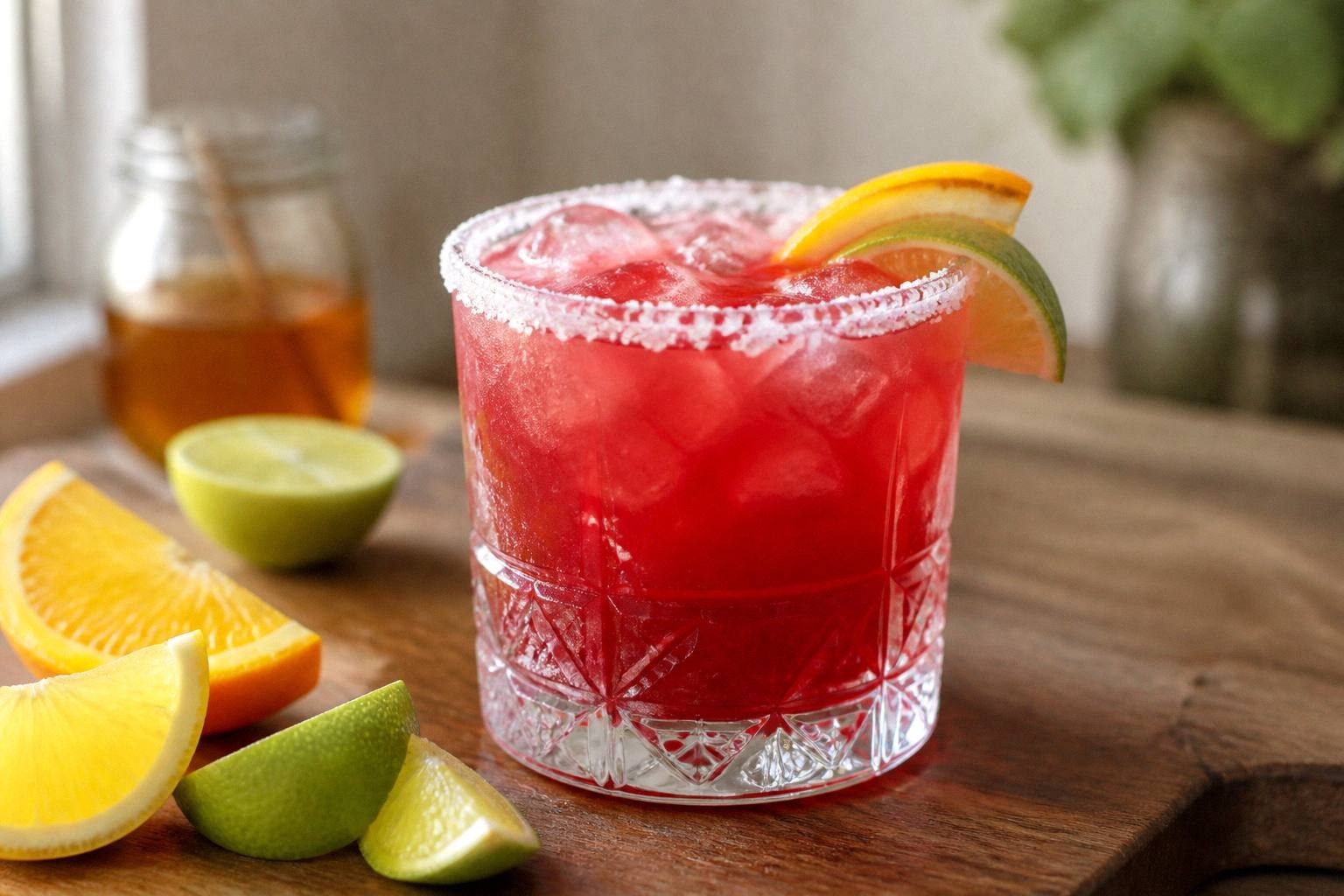 Salted Honey Hibiscus Margarita