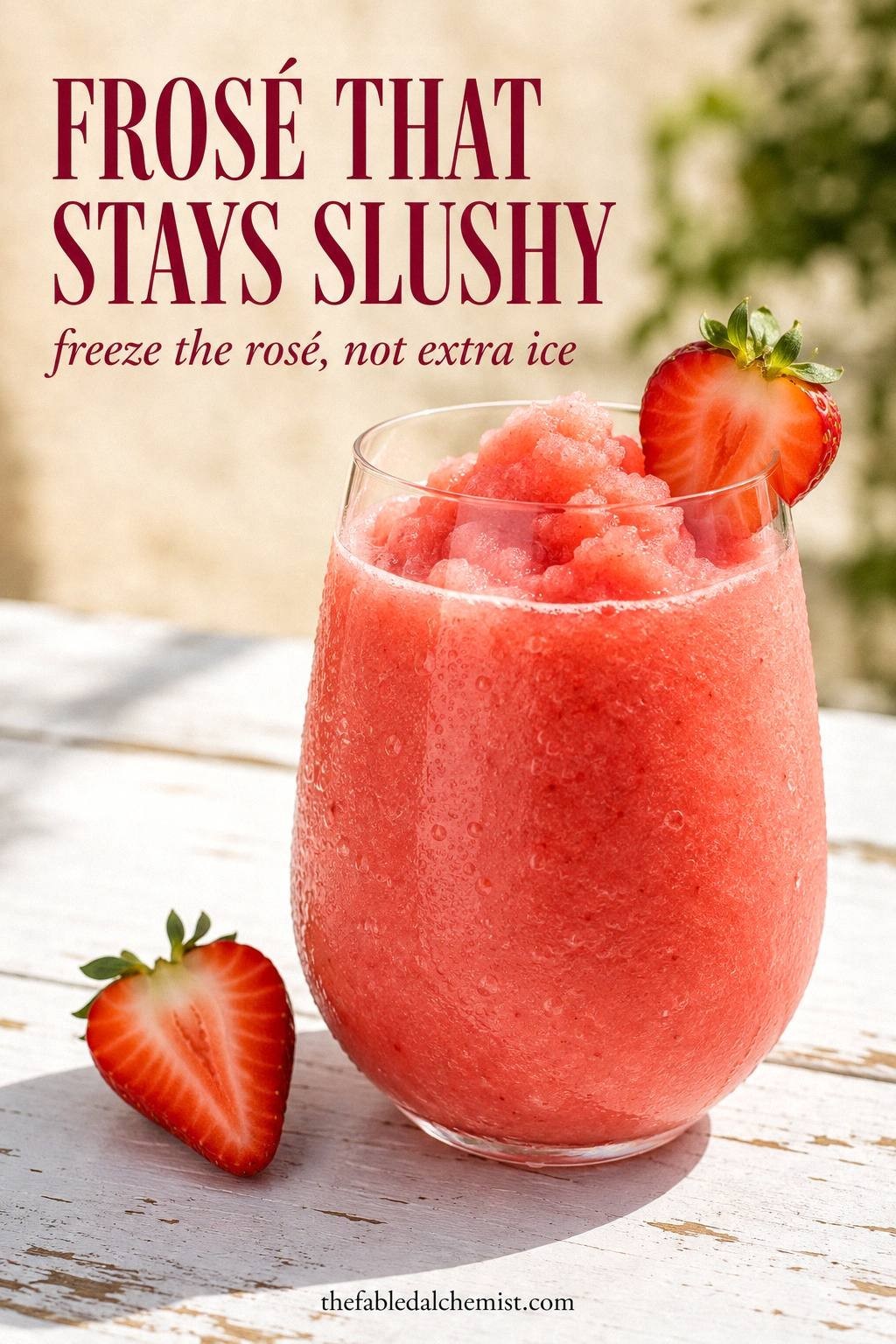 Strawberry Rosé Slushies: Frosé That Stays Slushy