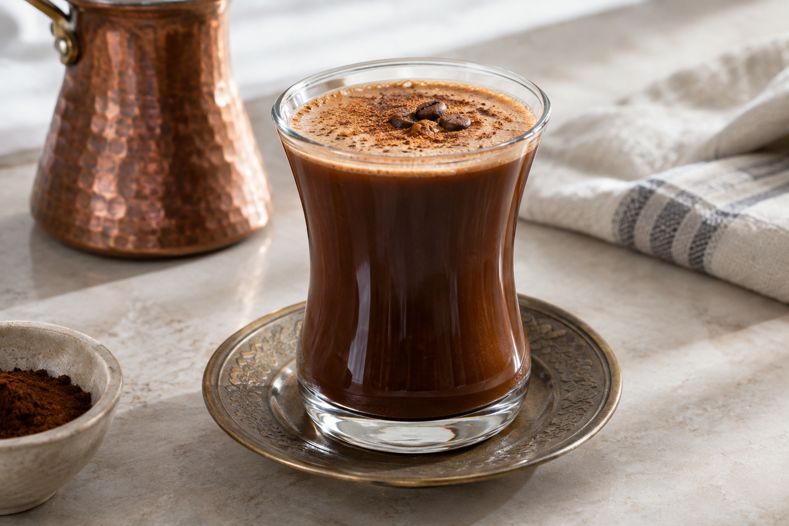 Turkish Coffee Recipe (Brewed in a Cezve)